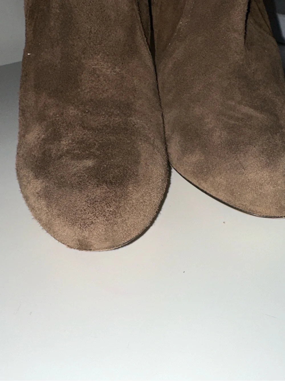 Jimmy Choo Marie 100 Brown Suede Leather‎ Lace Up Over The Knee OTK Boots 37.5 7